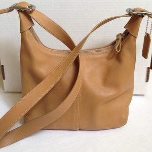 Coach Tan Leather Cross Body Shoulder Bag 9566