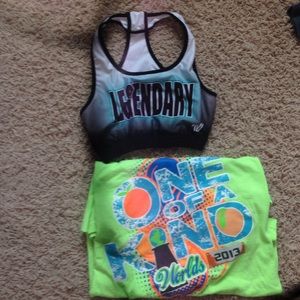 Sports bra and shirt