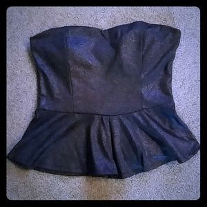 Black peplum top