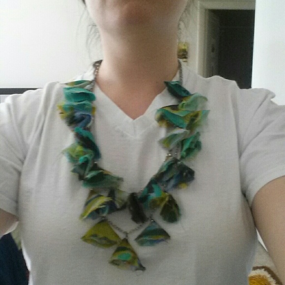 Fabric tassle necklace