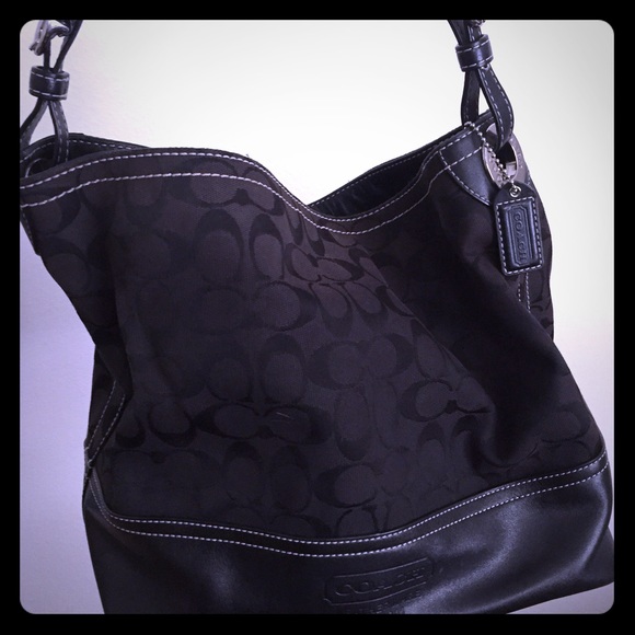 Coach Handbag - leather and signature