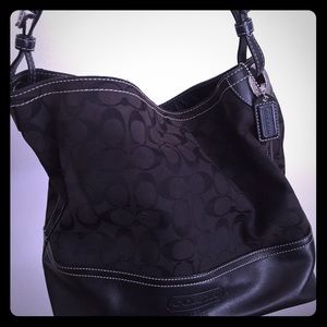 Coach Handbag - leather and signature