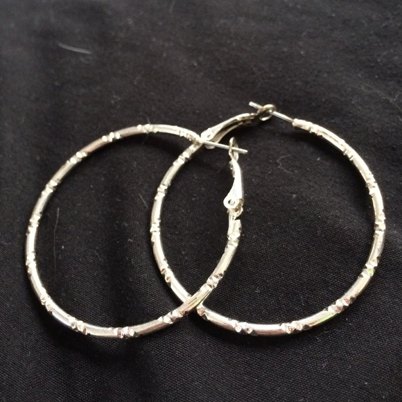 Silver hoop earrings