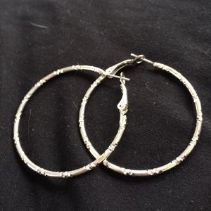 Silver hoop earrings
