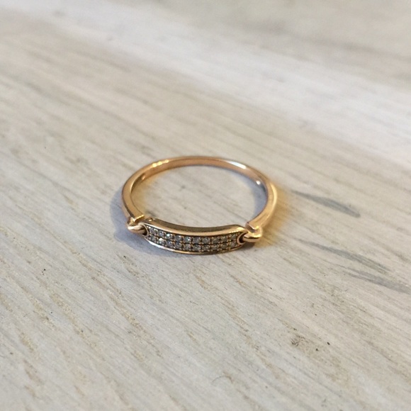 Jewelry - 14 kt Rose Gold Pave Diamond Ring