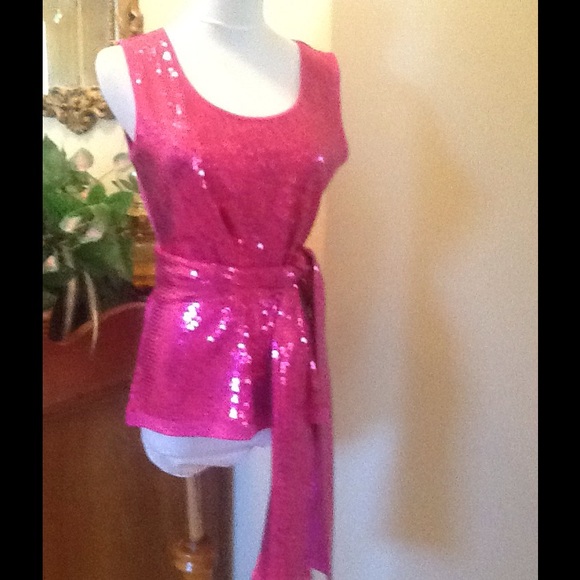 JOAN RIVERS ✨HOST🍸PICK✨ SEQUIN SHELL/ SCARF💞 - Picture 3 of 4