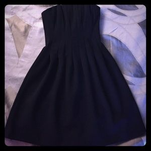 Black bustier top skater dress