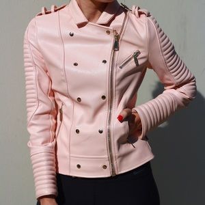 House of cb pink motorcycle jacket brand new