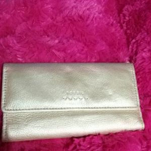 Gold fossil wallet