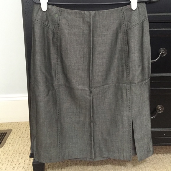 Pewter gray pencil skirt