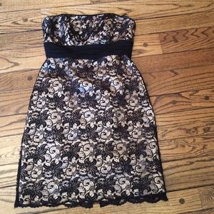 Lace overlay formal dress