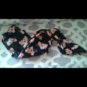 Pink panther footie pants