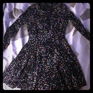 Multicolored dotted dress