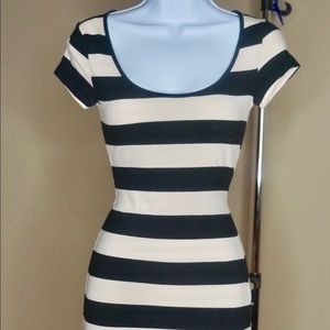 Stripped casual summer dress
