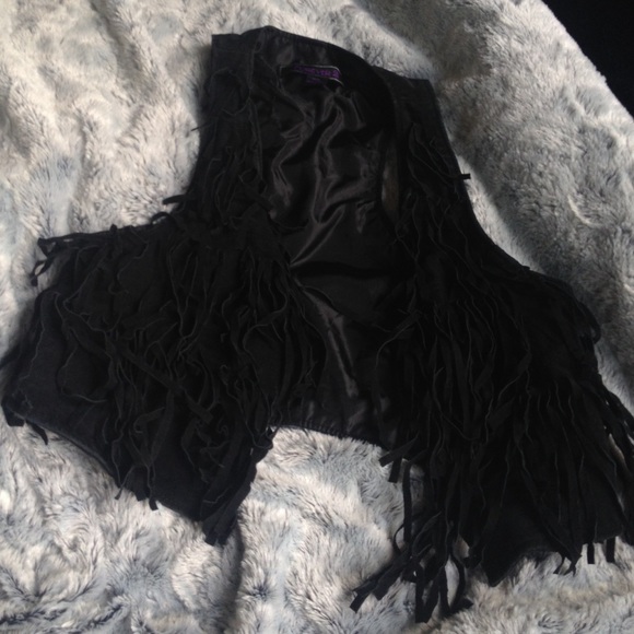 F21 fringe vest