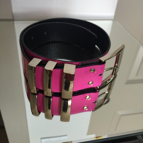 Versace for h&m hot pink belt
