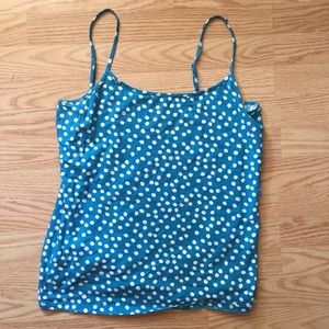 Teal polka dot cami