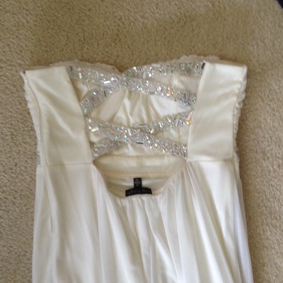 White formal/prom dress with partially open back - Picture 2 of 2