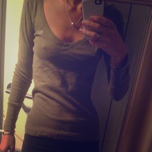 Lacoste V Neck Long Sleeve Shirt