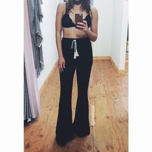 Hippie Flare Flare Festival Kylie Style Black Pant