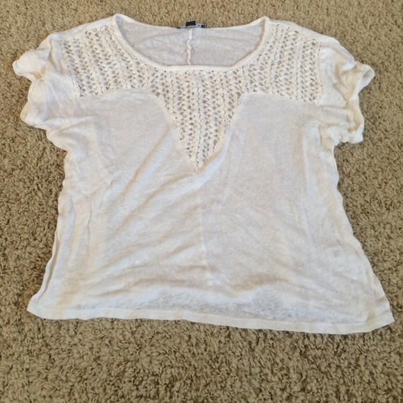 Trouvé white crochet top