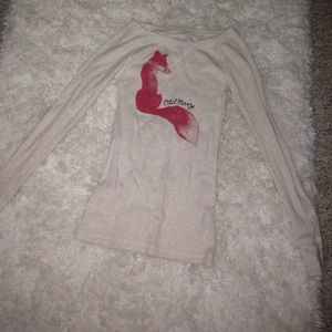 Old navy long sleeve fox shirt