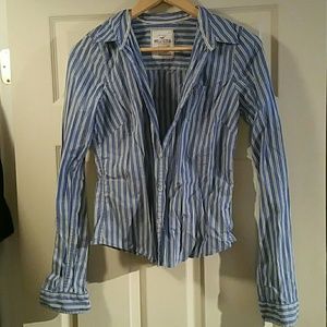 Hollister button down shirt.