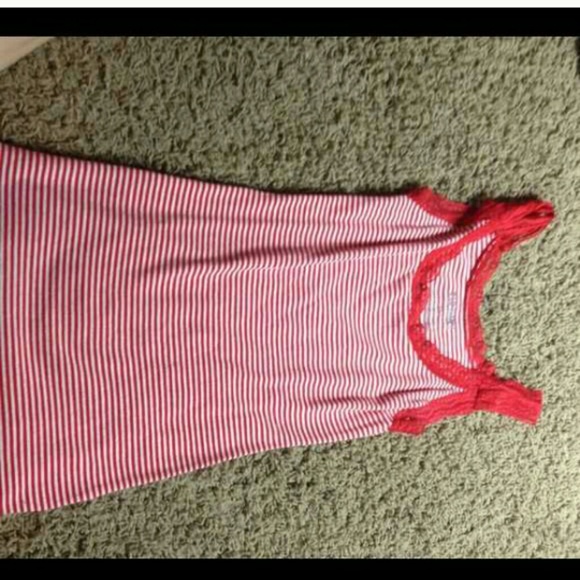 Red and White Tank