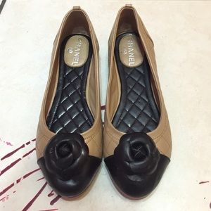 Chanel camelia ballerinas