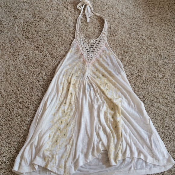 Free people halter top with beads