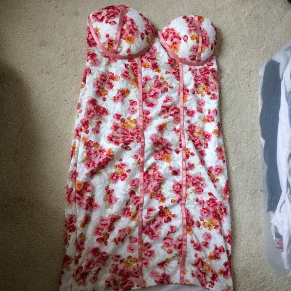 Floral Strapless Dress NWOT