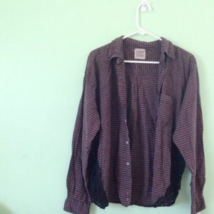 LF vintage flannel with lace (damaged)