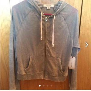 Grey cropped hoodie