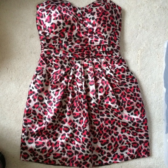 Strapless mini dress