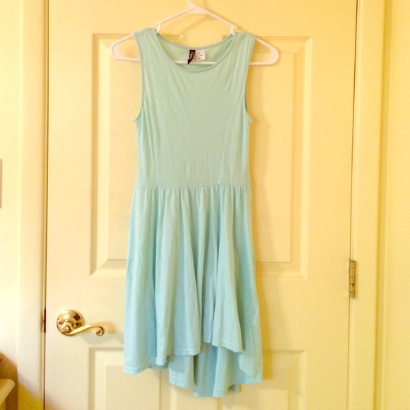Baby blue dress.