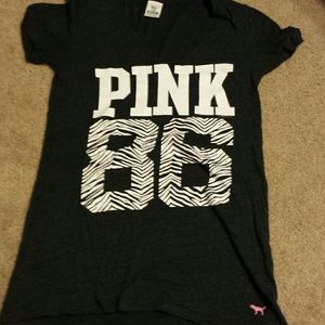 Pink dark gray shirt