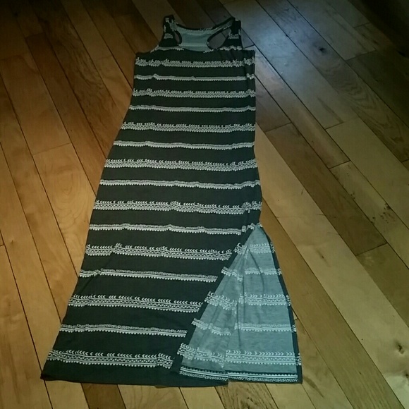 **SOLD**Grey maxi dress with side slit
