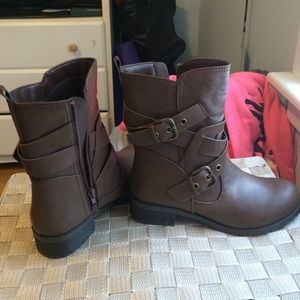 Brown mid calf boots(never worn)