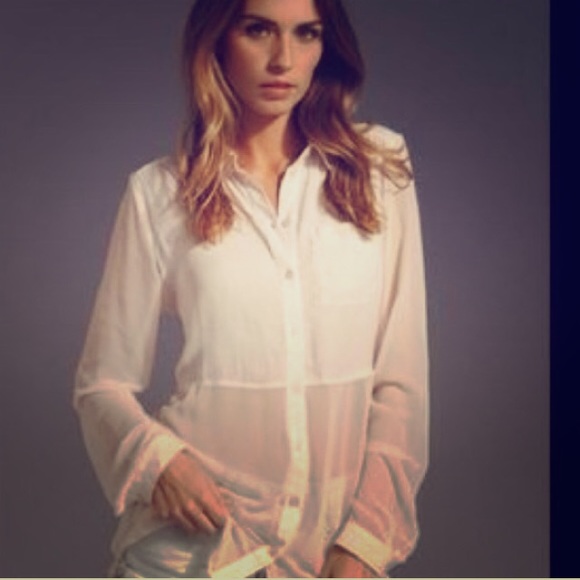 Super versatile free people button down top