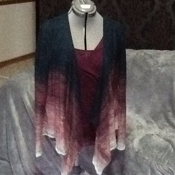 Daytrip purple/navy blue ombre cardigan