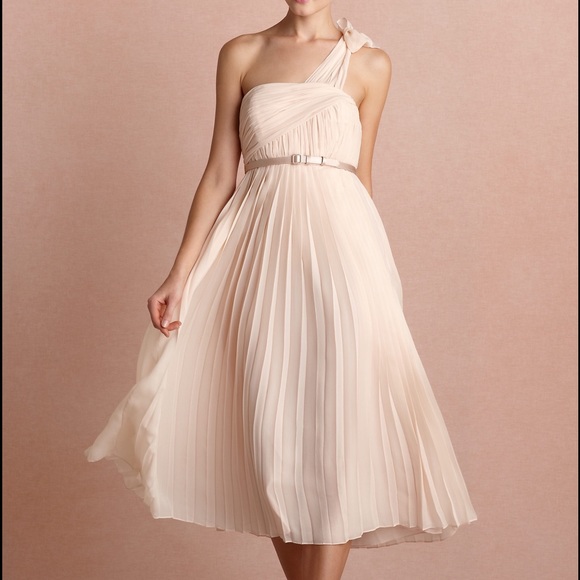 Like New BHLDN Grecian one-shoulder dress in 6 & 8