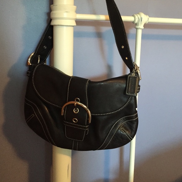 Black leather coach bag!