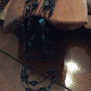 Dark Blue Fashion jewelry Pendant and Earrings Set