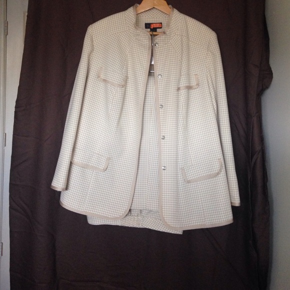 Cream and gold suit