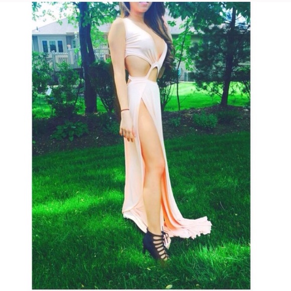 Nude peach dress