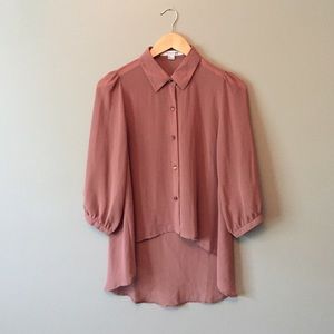 Forever 21 rust color top with high front low back