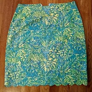 Lilly Pulitzer Tiger Lilly size 10 scalloped skirt