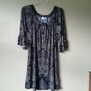 Brown & black paisley tunic from Zig Zag Stripe