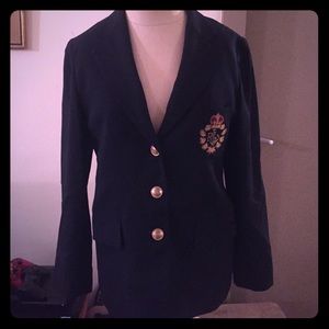 Ralph Lauren navy blue preppy blazer. Size 6P