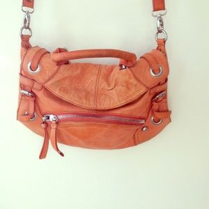 Orange Leather Hype Purse